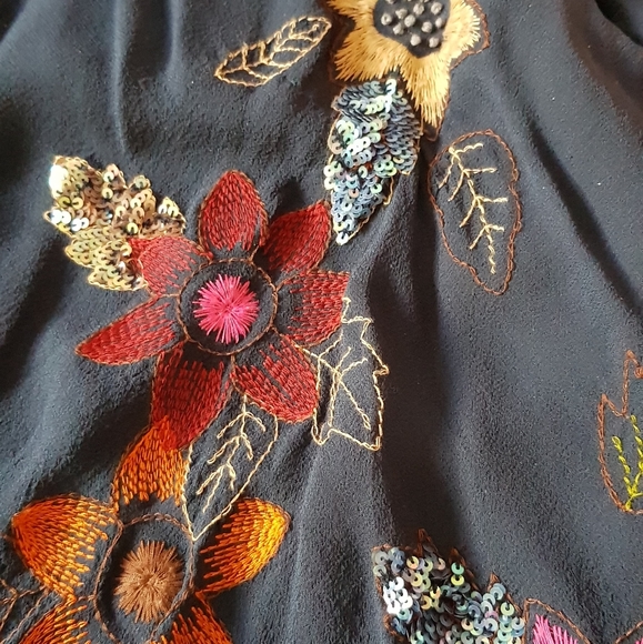 New Silk BCBG Embroidered Dress - Picture 14 of 17